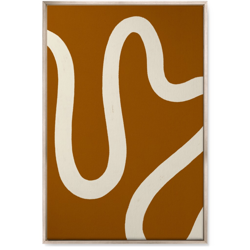 Tangled Brush Strokes Iii Wall Art, Metallic, Single piece, Canvas, 24x36, Orange
