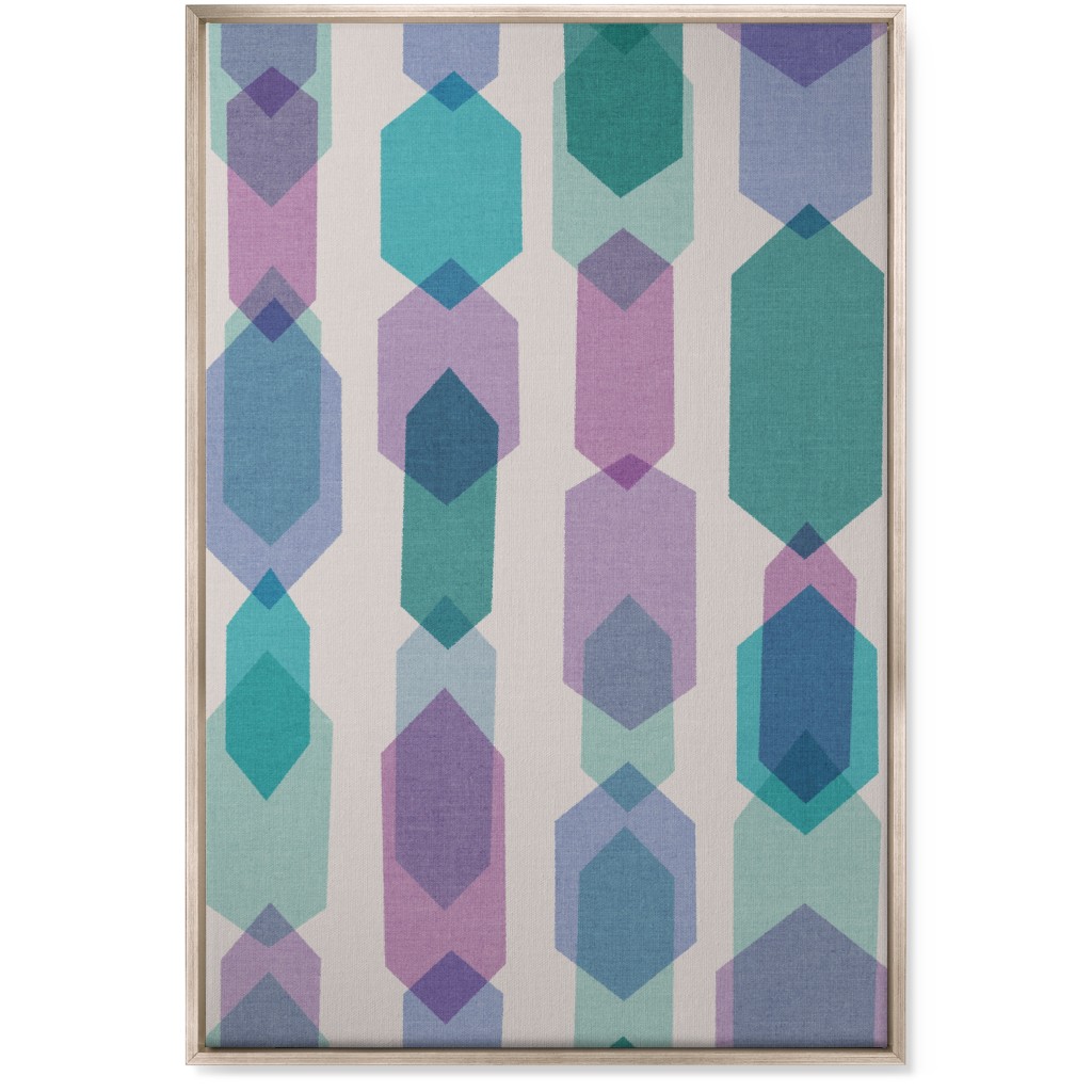 Elements Columns Wall Art, Metallic, Single piece, Canvas, 24x36, Green