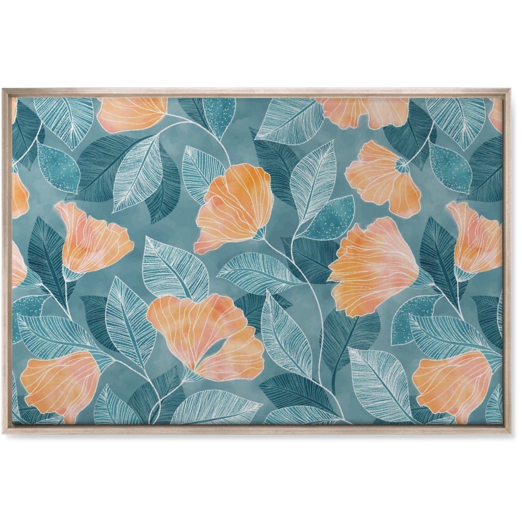 Pink And Blue Canvas Wall Art