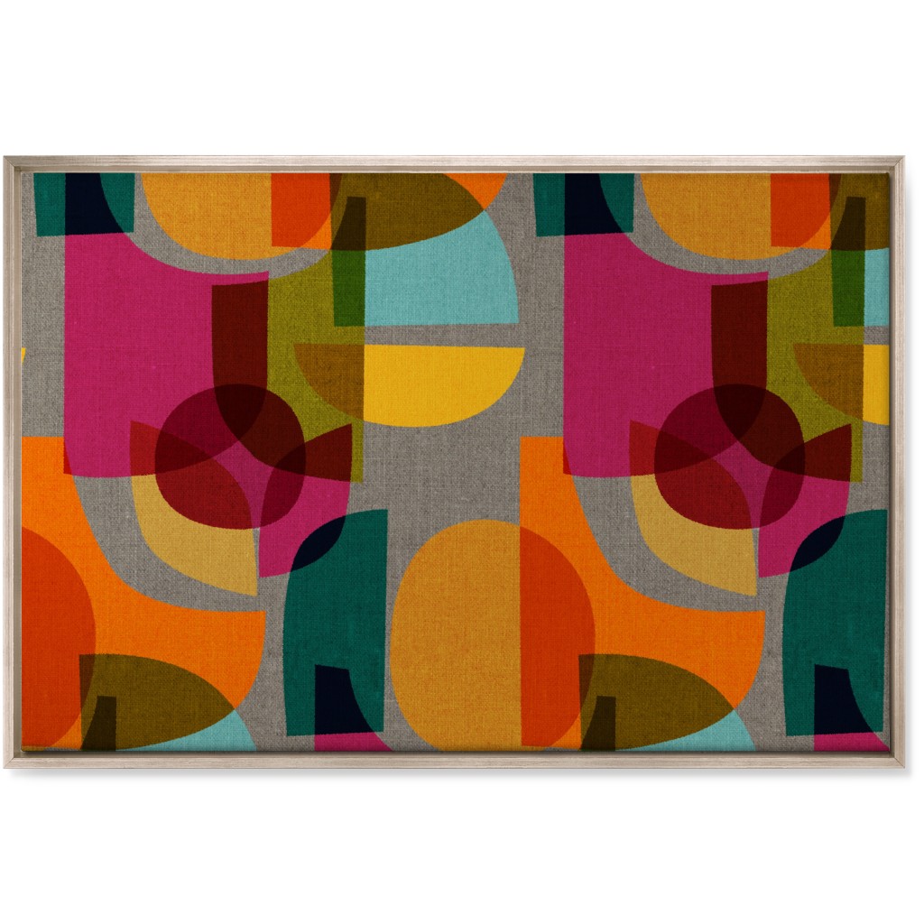 Mid Century Kaleidoscope Wall Art, Metallic, Single piece, Canvas, 24x36, Multicolor