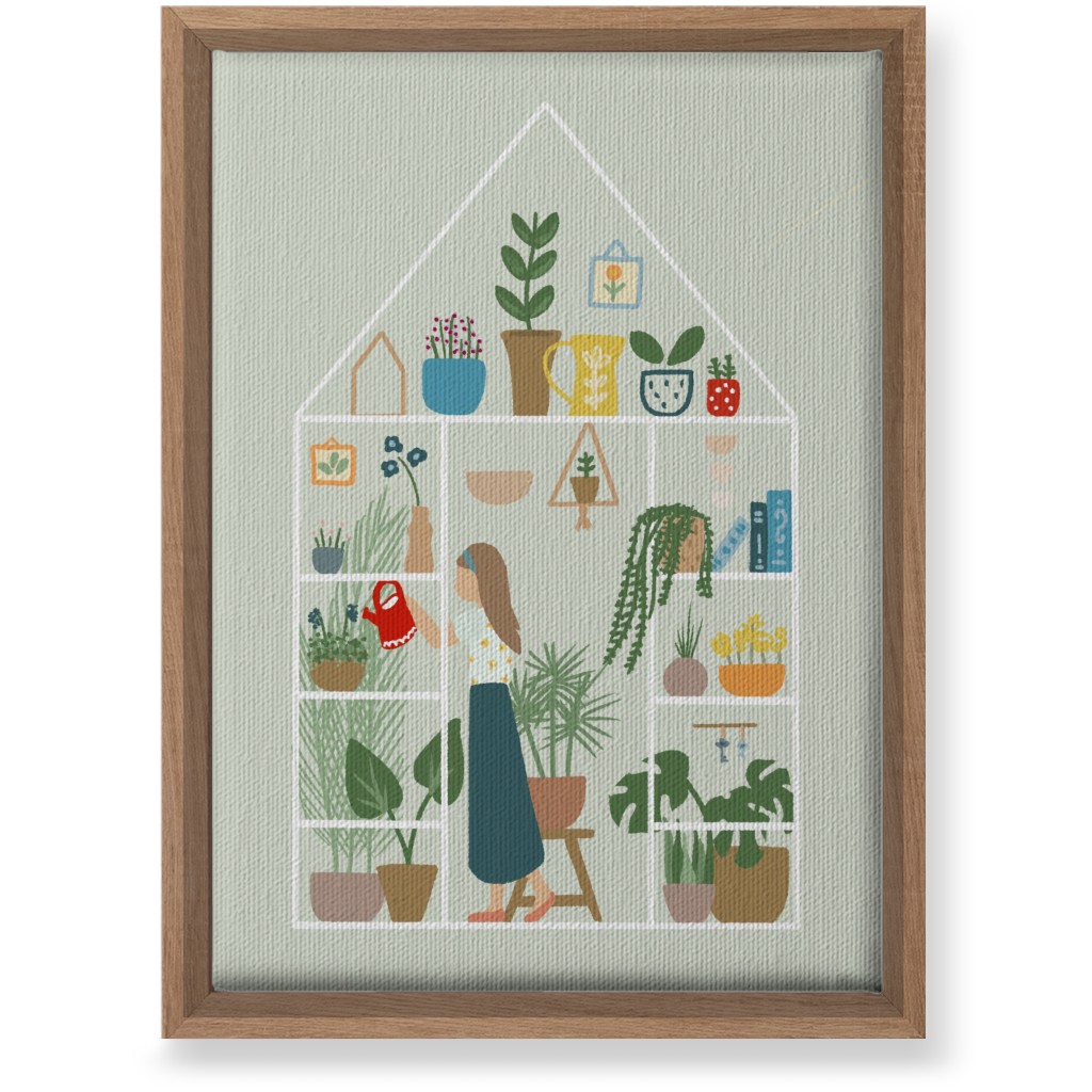Gardening Indoors - Multi Wall Art, Natural, Single piece, Canvas, 10x14, Multicolor