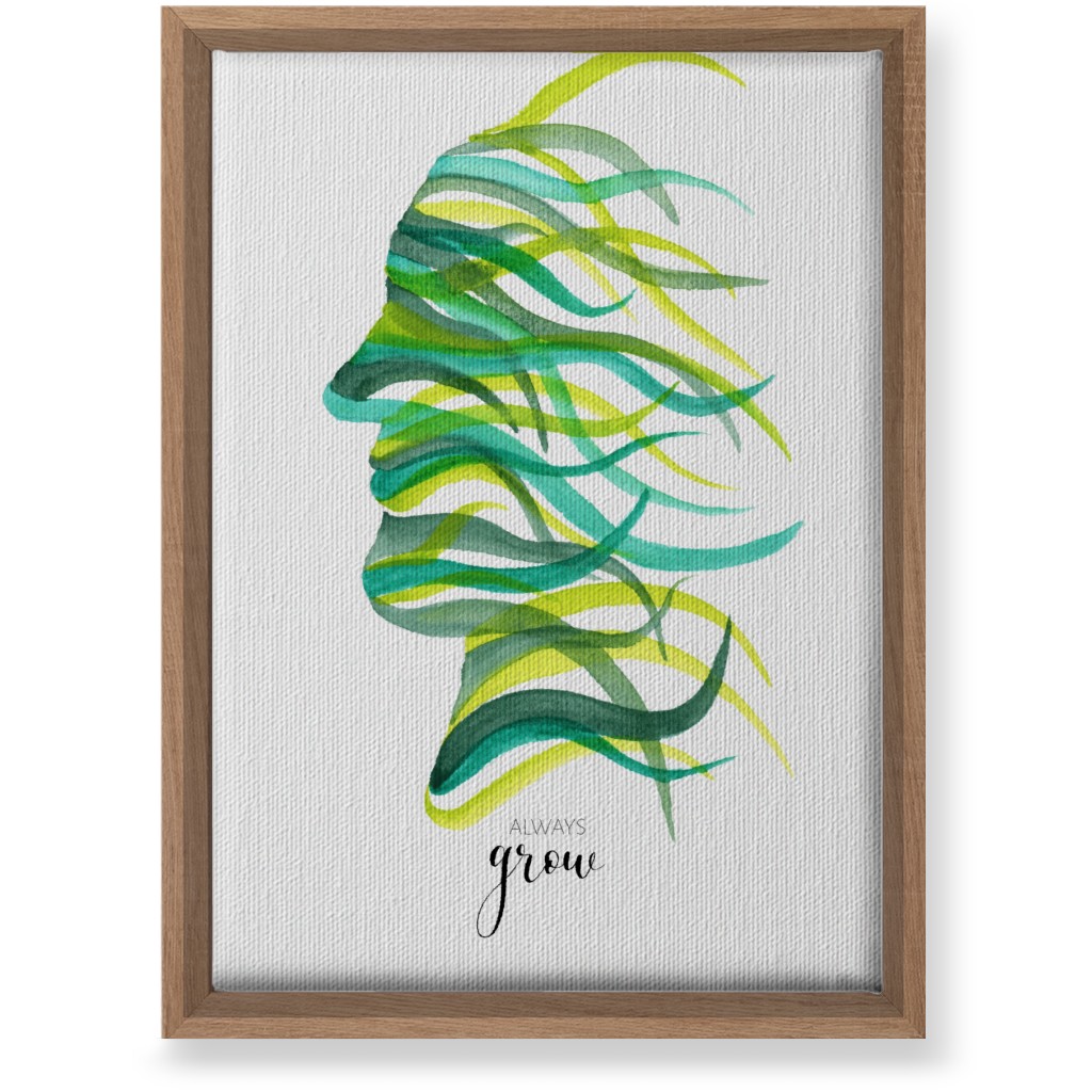 Always Grow - Green Wall Art, Natural, Single piece, Canvas, 10x14, Green