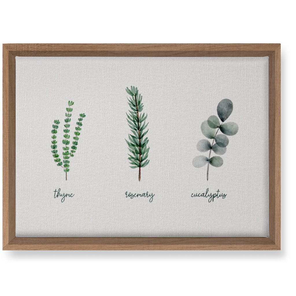 Watercolor Botanicals - Green Wall Art, Natural, Single piece, Canvas, 10x14, Green