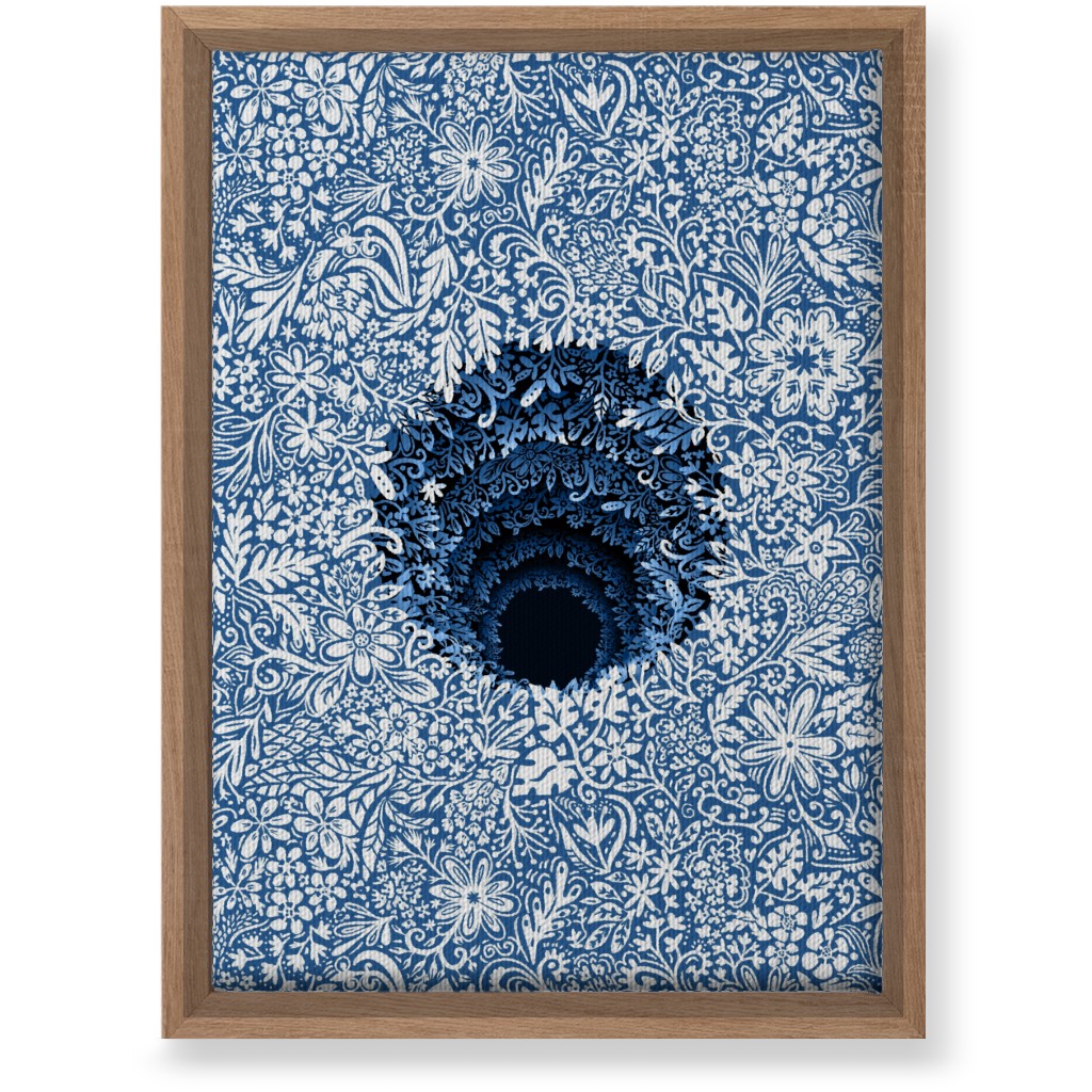 Deep Down Colorful Floral Abstract Wall Art, Natural, Single piece, Canvas, 10x14, Blue