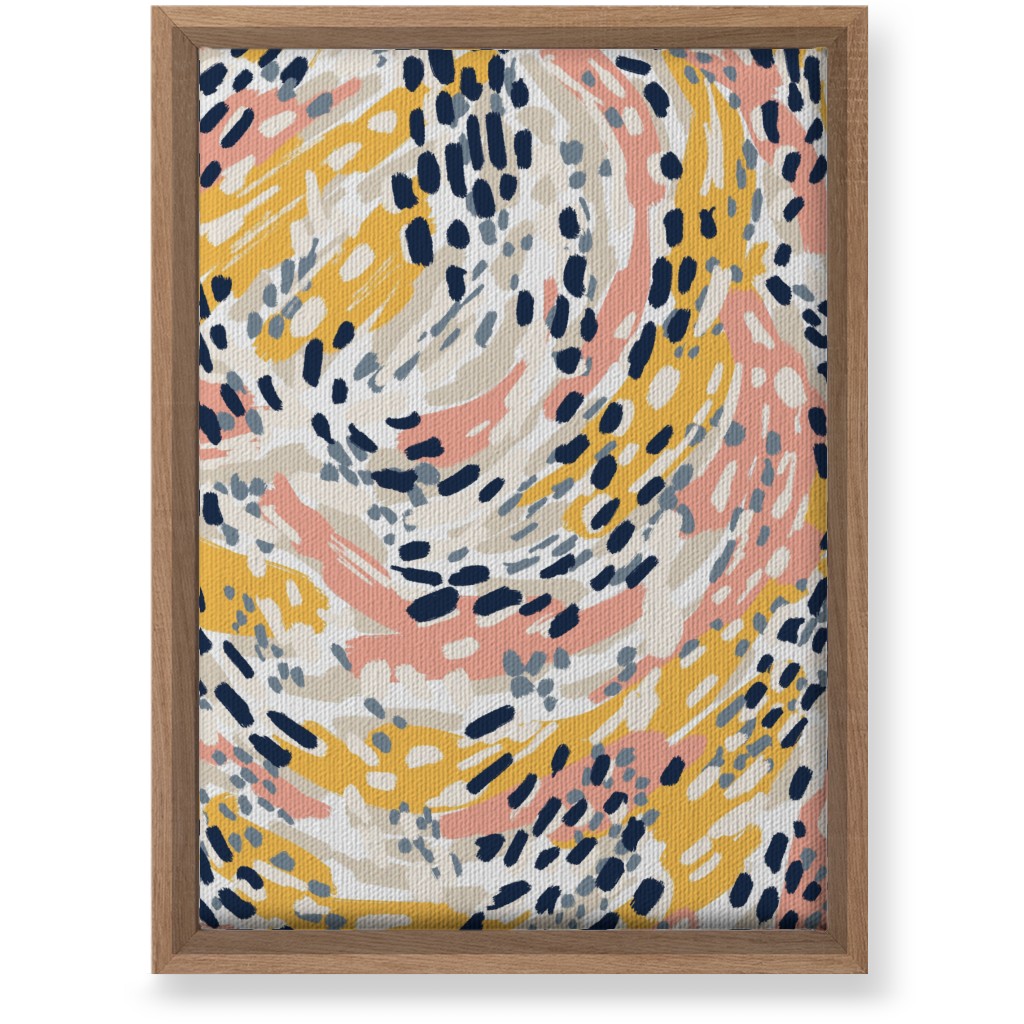 Abstract Painterly Swirls, Dots and Brushstrokes - Multi Wall Art, Natural, Single piece, Canvas, 10x14, Multicolor