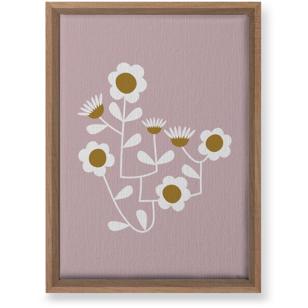 Mod Hanging Floral Wall Art, Natural, Single piece, Canvas, 10x14, Pink, Whisper
