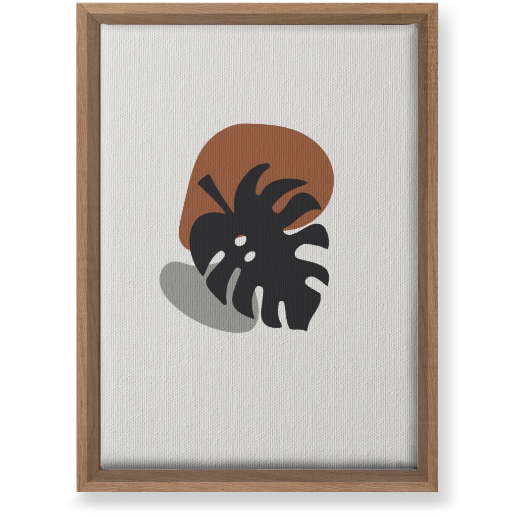 Shapes and Fern Leaf Ii Wall Art, Natural, Single piece, Canvas, 10x14, Brown