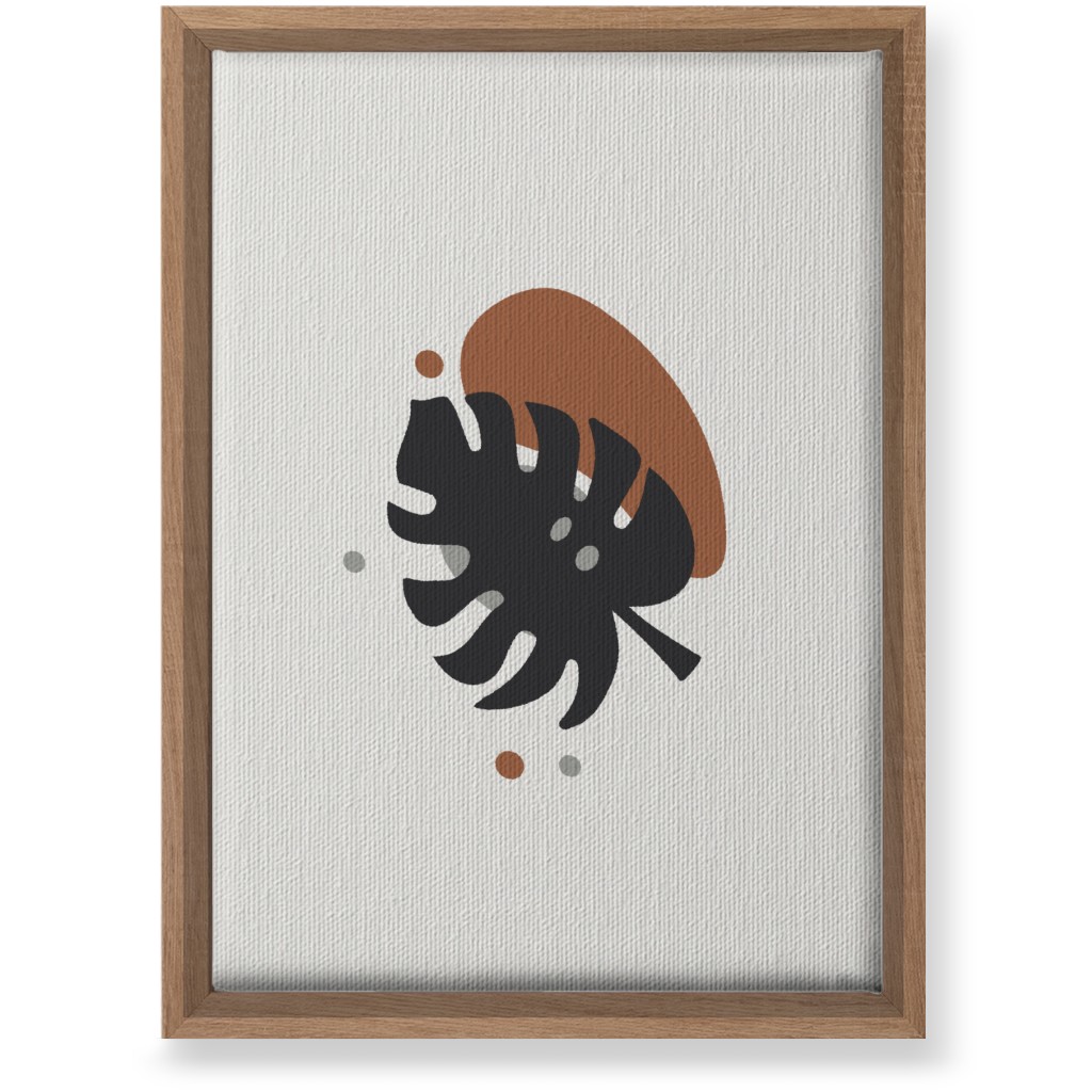 Shapes and Fern Leaf Iii Wall Art, Natural, Single piece, Canvas, 10x14, Brown, Toast