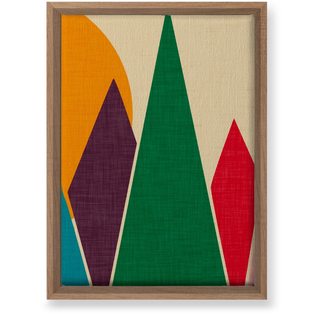 Wondering Solar Mountain - Multi Wall Art, Natural, Single piece, Canvas, 10x14, Multicolor