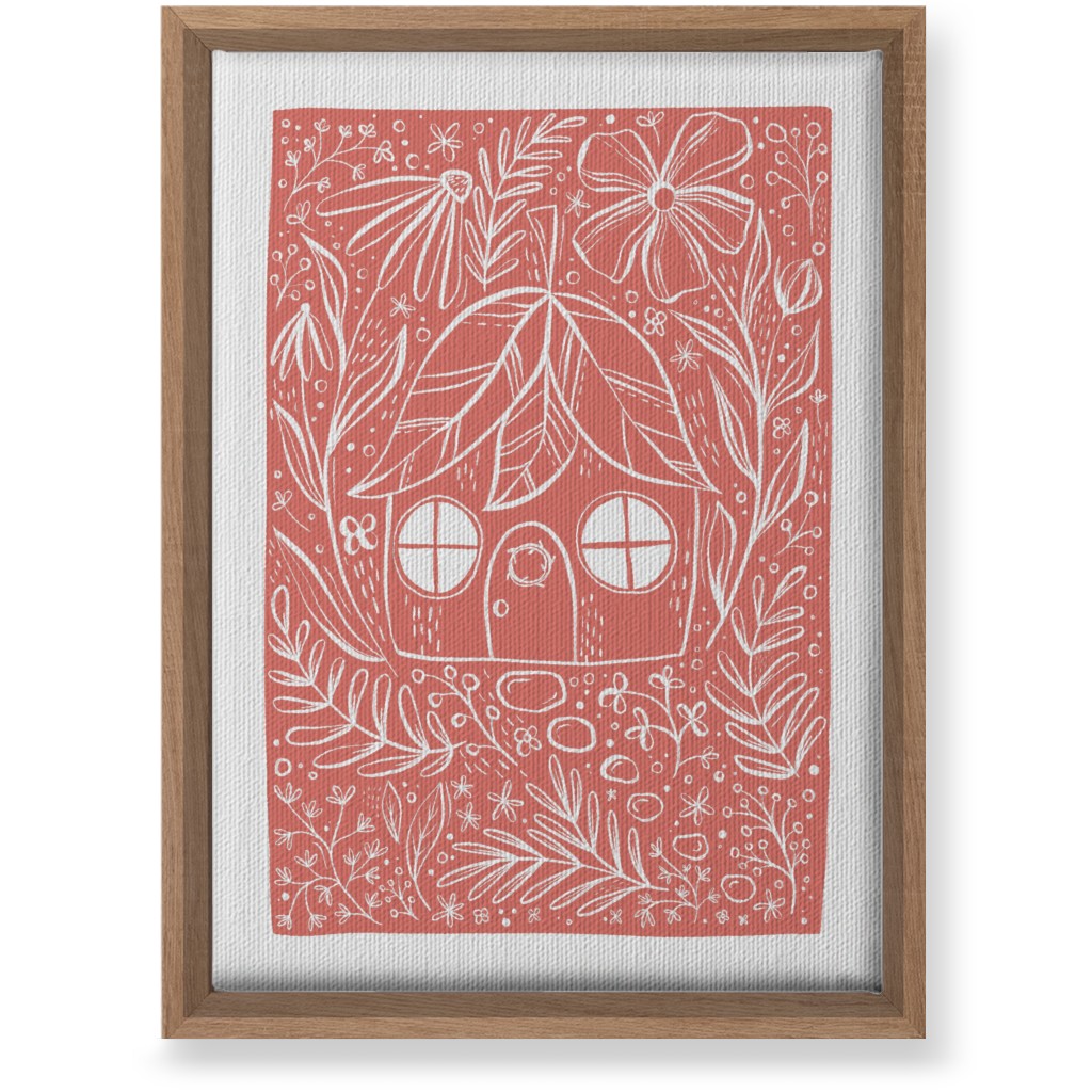 Fairy House - Pink Wall Art, Natural, Single piece, Canvas, 10x14, Pink, Bright Pink