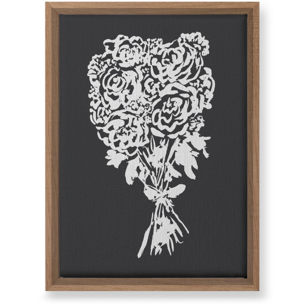 Summer Bouquet Wall Art, Natural, Single piece, Canvas, 10x14, Gray