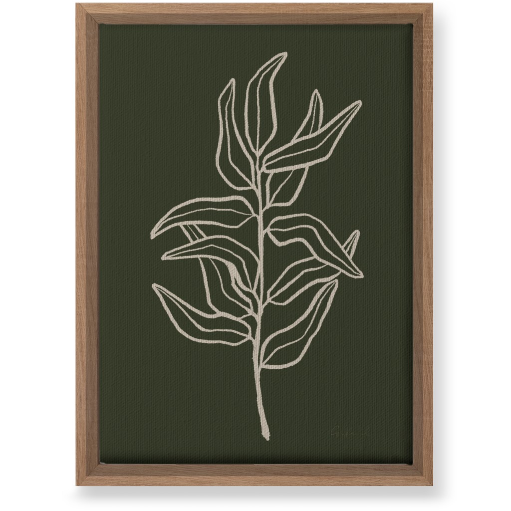 Botanical Eucalyptus Branch Wall Art, Natural, Single piece, Canvas, 10x14, Green