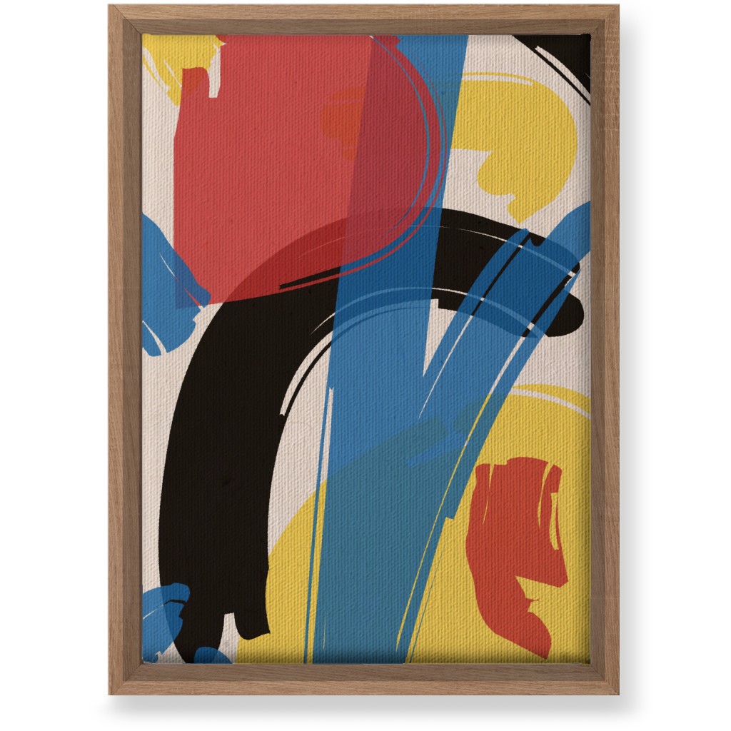 Primary Painterly Abstract - Multi Wall Art, Natural, Single piece, Canvas, 10x14, Multicolor