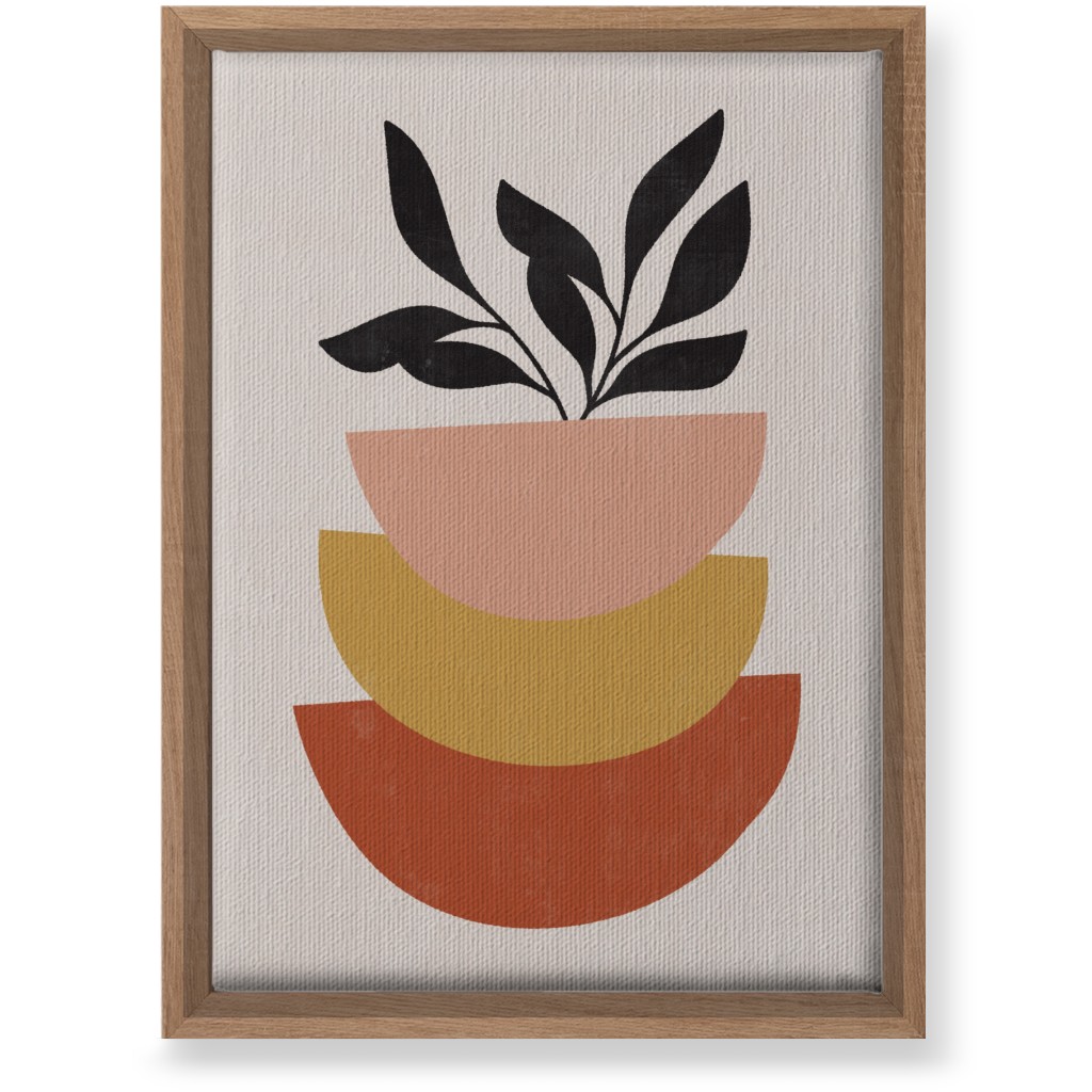 Earthen Plants - Terracotta Wall Art, Natural, Single piece, Canvas, 10x14, Orange, Orange