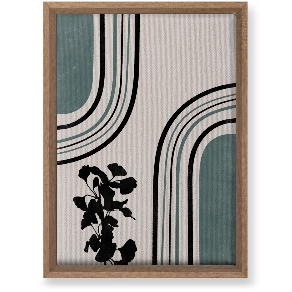 Modern Garden Pathway - Green and Ivory Wall Art, Natural, Single piece, Canvas, 10x14, Green, Classic Green