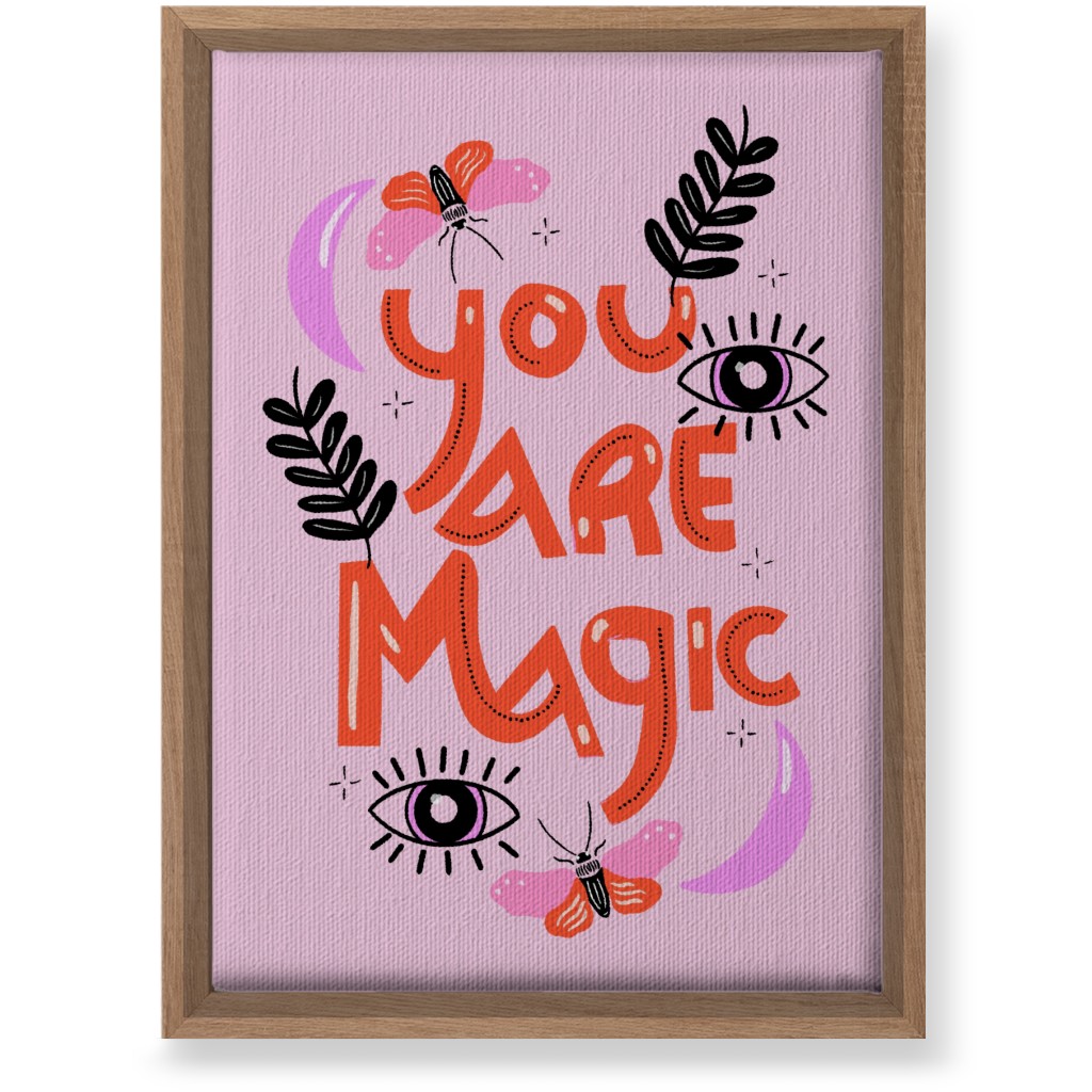 You Are Magin - Red and Pink Wall Art, Natural, Single piece, Canvas, 10x14, Pink, Bright Pink