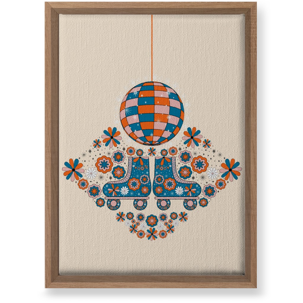 Retro 70s Roller Disco - Multi Wall Art, Natural, Single piece, Canvas, 10x14, Multicolor