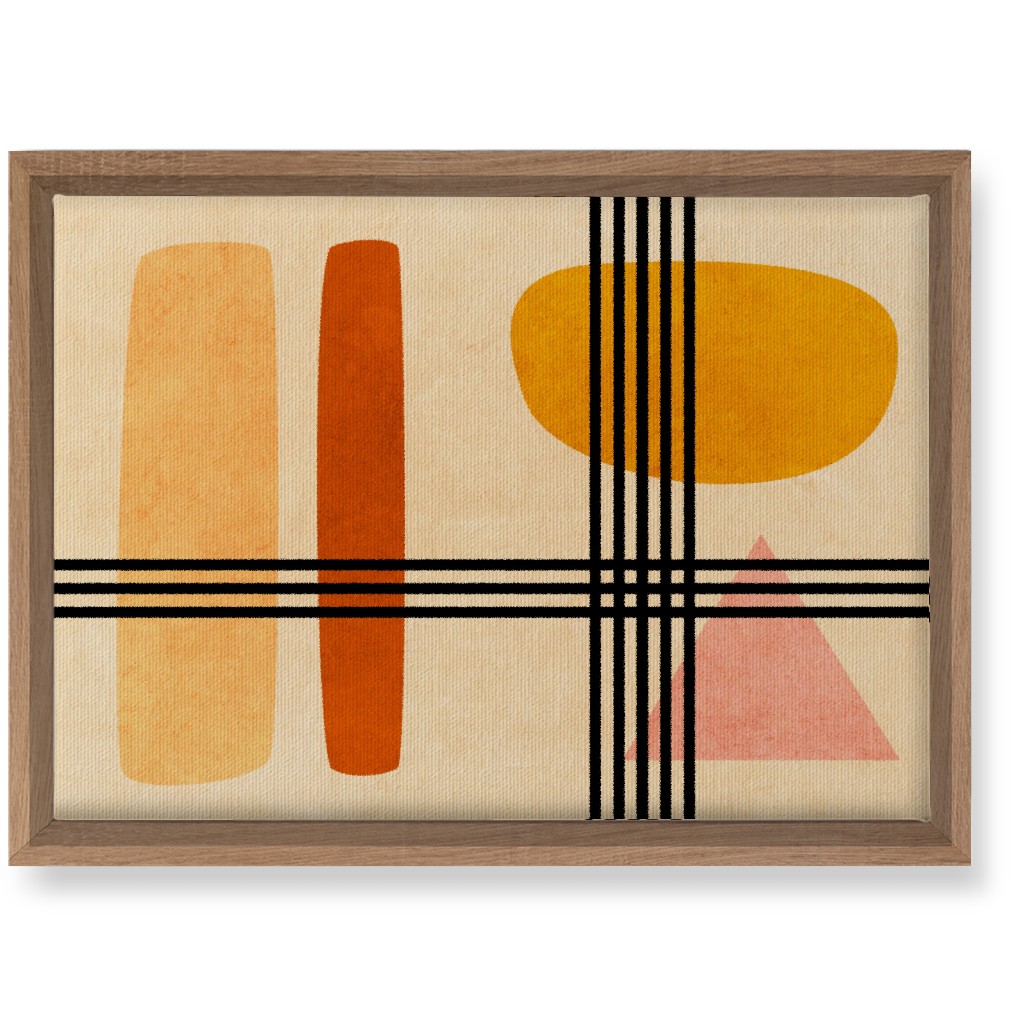 Criss-Cross Abstract Wall Art, Natural, Single piece, Canvas, 10x14, Orange, Creamsicle