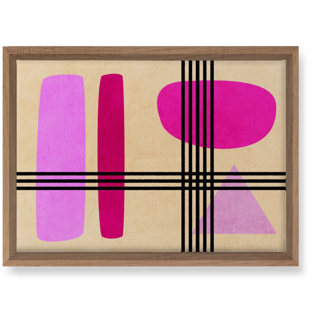 Criss-Cross Abstract Wall Art, Natural, Single piece, Canvas, 10x14, Pink