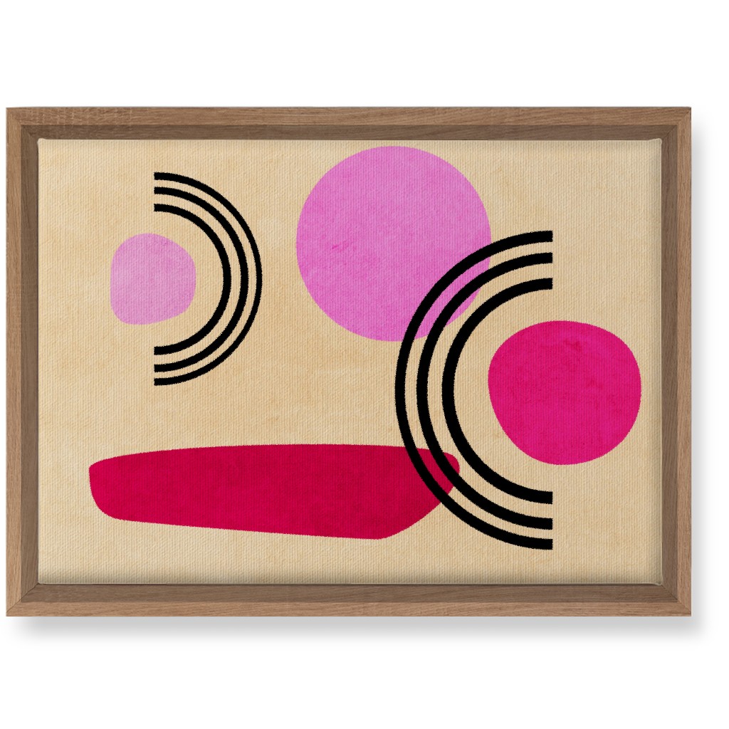 Cups & Saucers Abstract Wall Art, Natural, Single piece, Canvas, 10x14, Pink