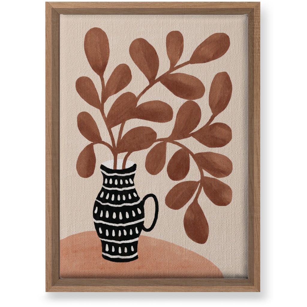 the Vase I - Neutral Wall Art, Natural, Single piece, Canvas, 10x14, Brown