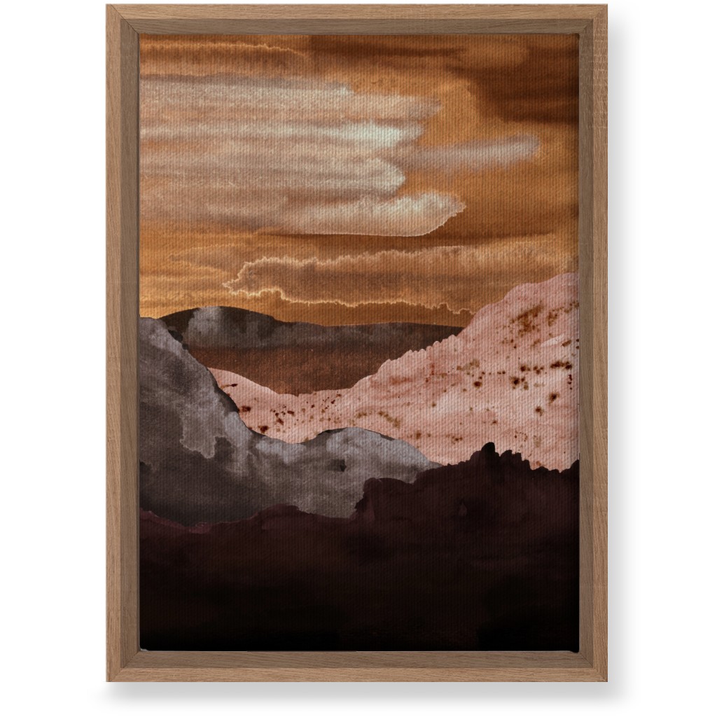 Canyon Sunset Wall Art, Natural, Single piece, Canvas, 10x14, Orange