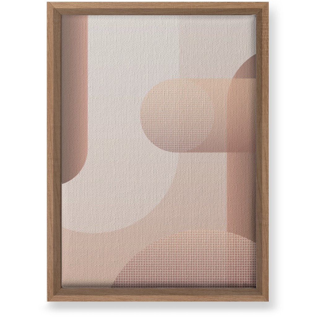 Geometric Curves - Neutral Wall Art, Natural, Single piece, Canvas, 10x14, Pink, Bright Pink
