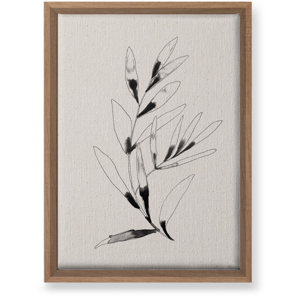 Olive Branch Watercolor - Neutral Wall Art, Natural, Single piece, Canvas, 10x14, Beige
