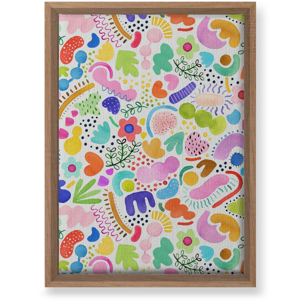 Playful Abstract Shapes - Bold Wall Art, Natural, Single piece, Canvas, 10x14, Multicolor