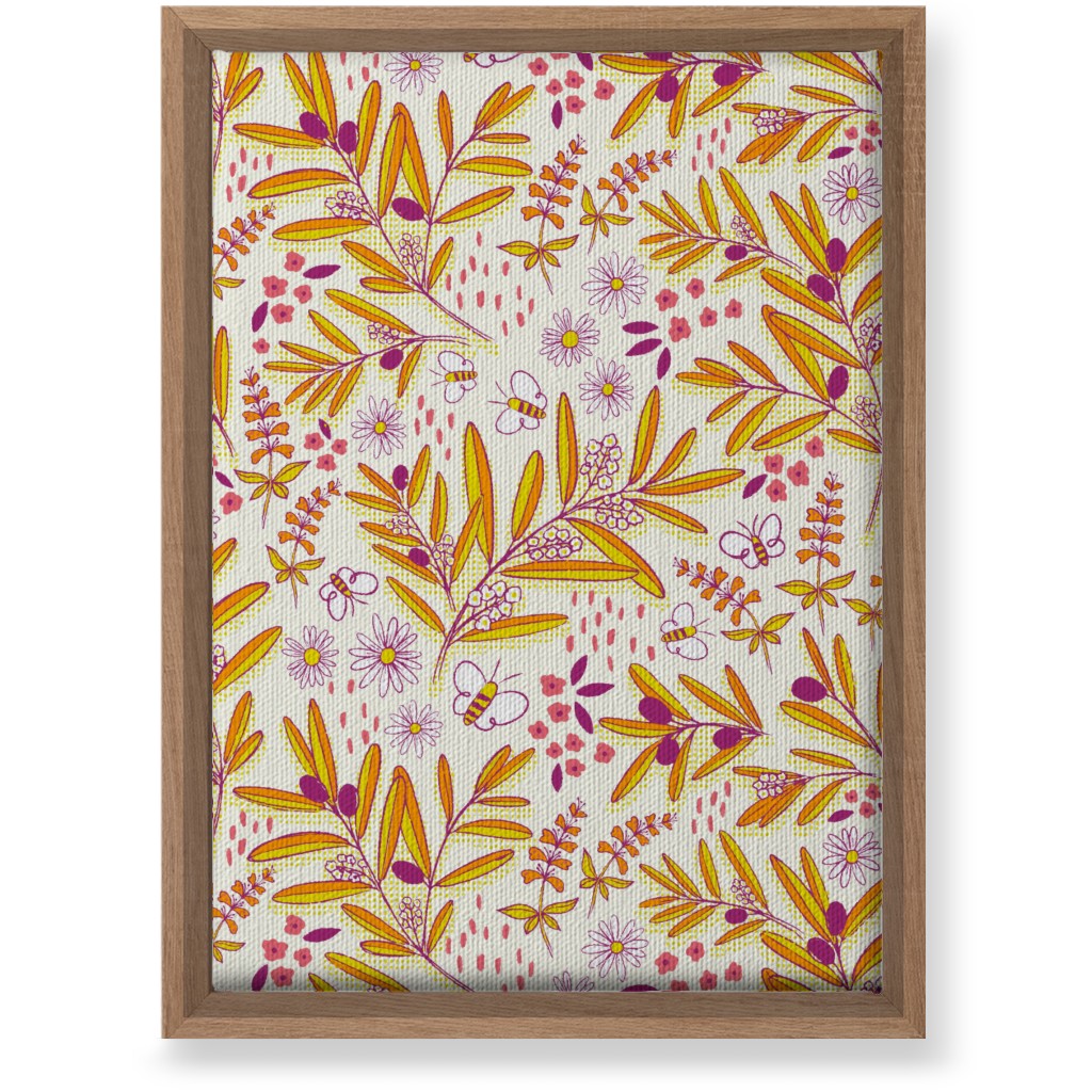 Olive and Honey Optimist - Yellow and Purple Wall Art, Natural, Single piece, Canvas, 10x14, Yellow