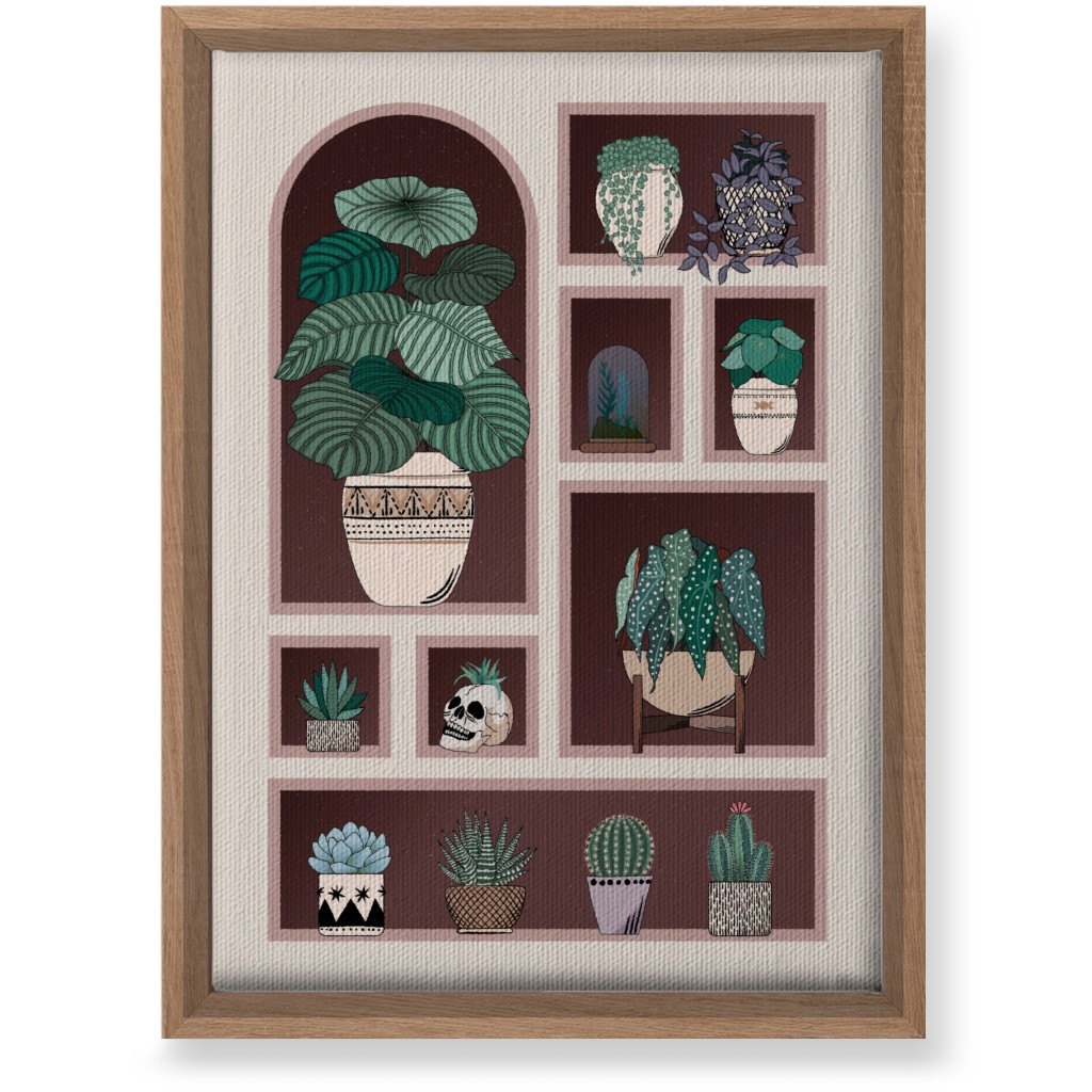 Neatly Arranged Indoor Plants - Neutral Wall Art, Natural, Single piece, Canvas, 10x14, Multicolor