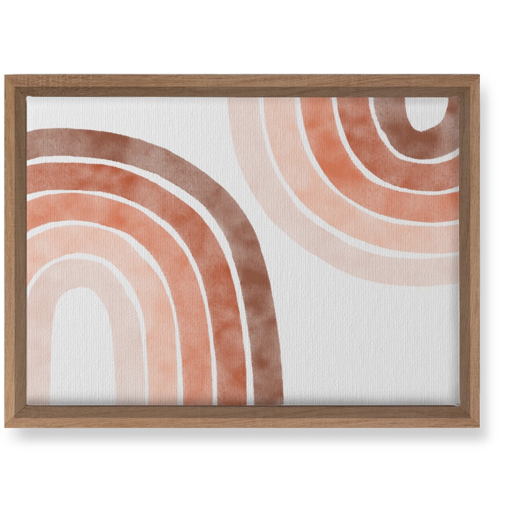 Boho Rainbows - Warm Neutral Wall Art, Natural, Single piece, Canvas, 10x14, Pink, Bright Pink