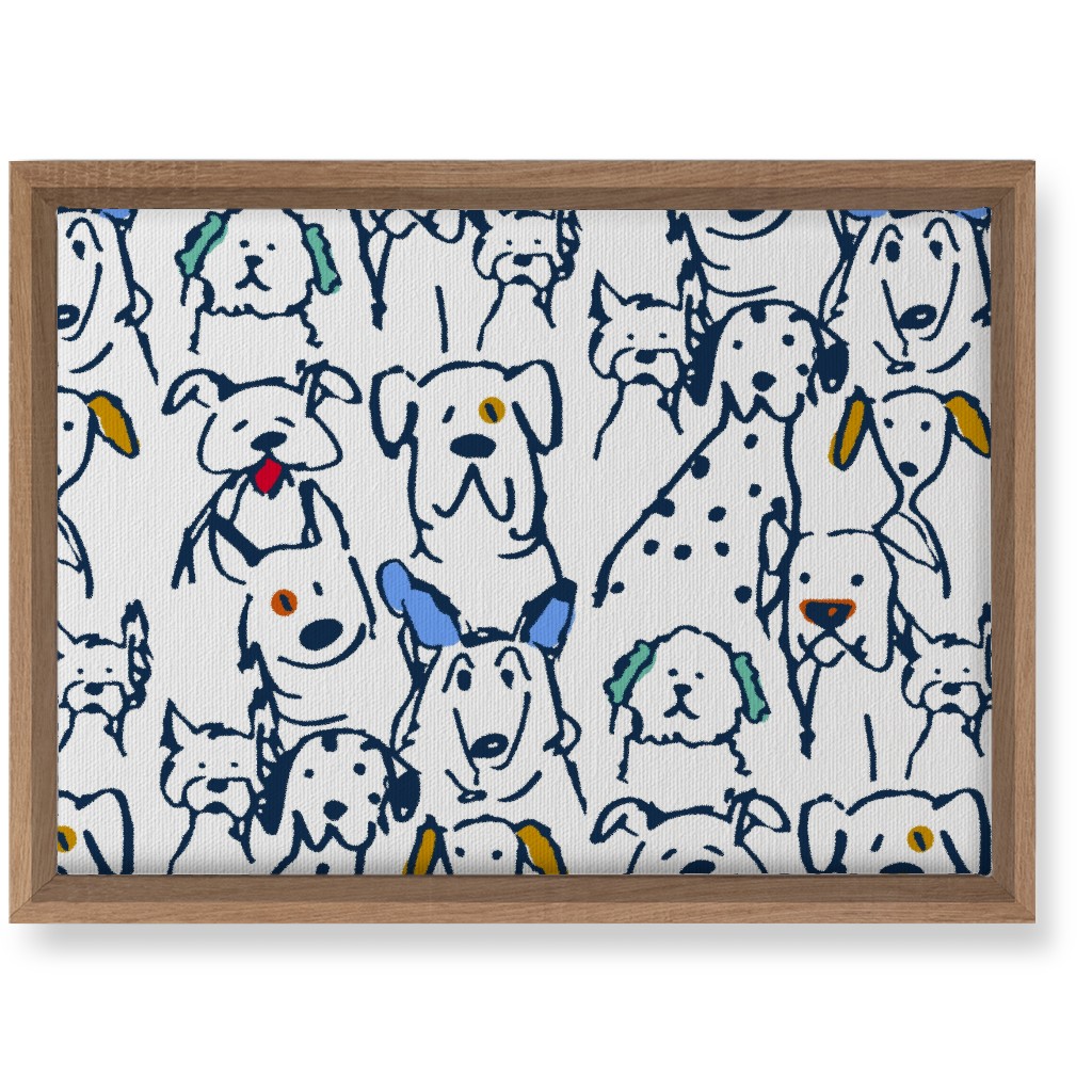 Color Pop Doodle Dogs Wall Art, Natural, Single piece, Canvas, 10x14, Multicolor