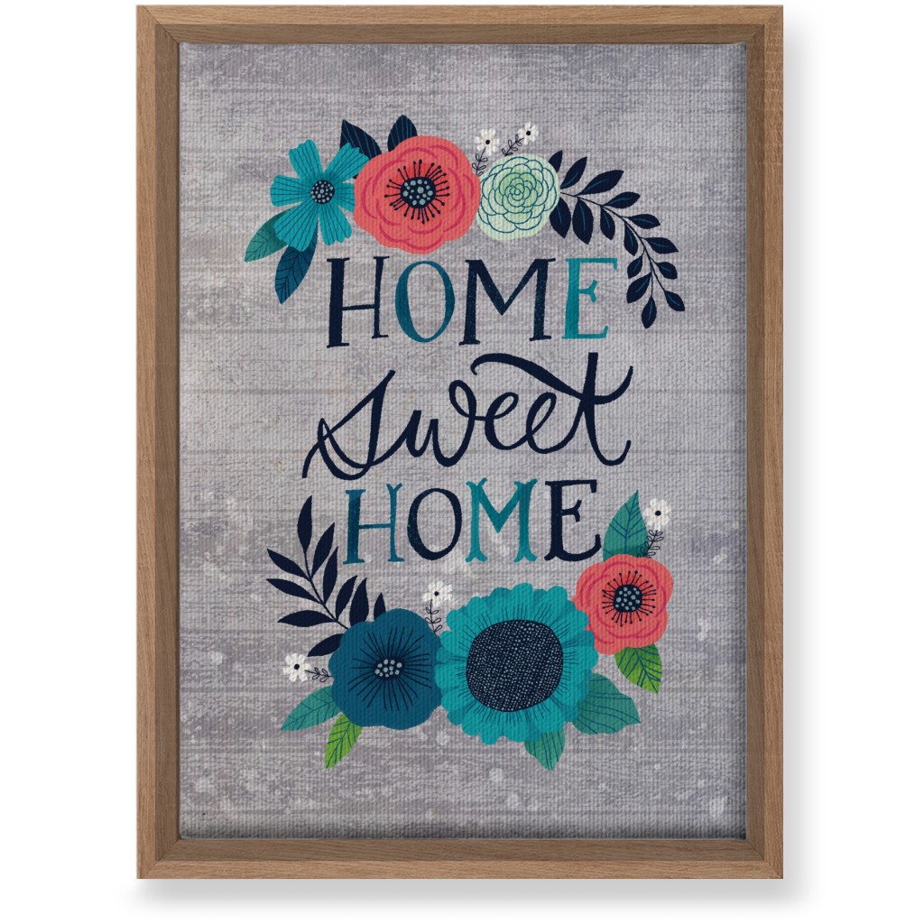 Home Sweet Home - Gray Wall Art, Natural, Single piece, Canvas, 10x14, Gray