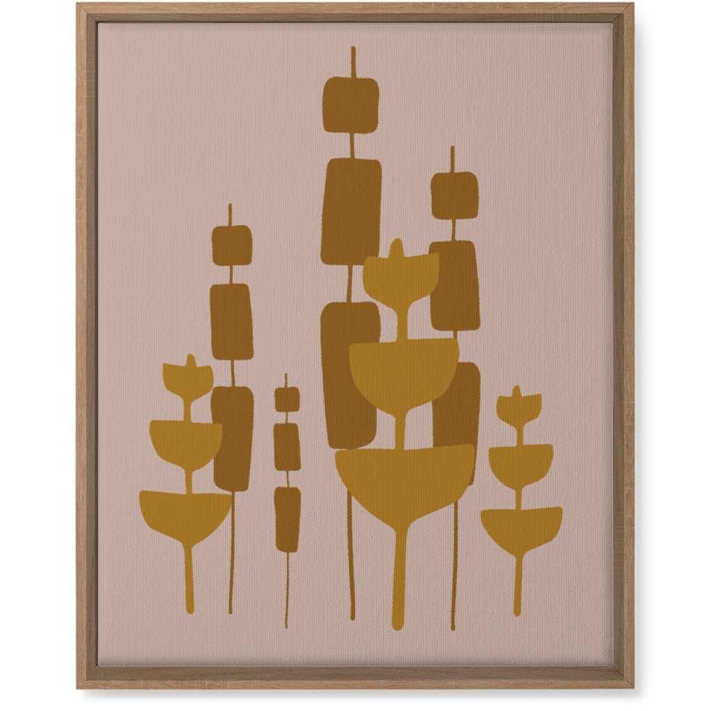 Cattail & Pods Wall Art, Natural, Single piece, Canvas, 16x20, Pink, Alpaca