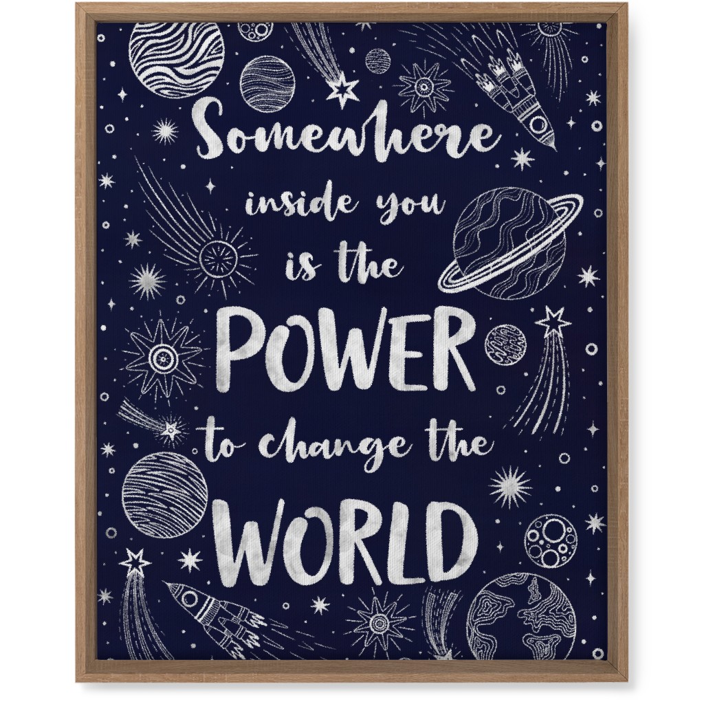 Somewhere Inside You Motivational Quote Wall Art, Natural, Single piece, Canvas, 16x20