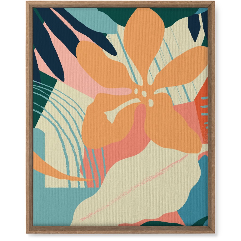 Abstract Magnolia - Multi Wall Art, Natural, Single piece, Canvas, 16x20, Multicolor