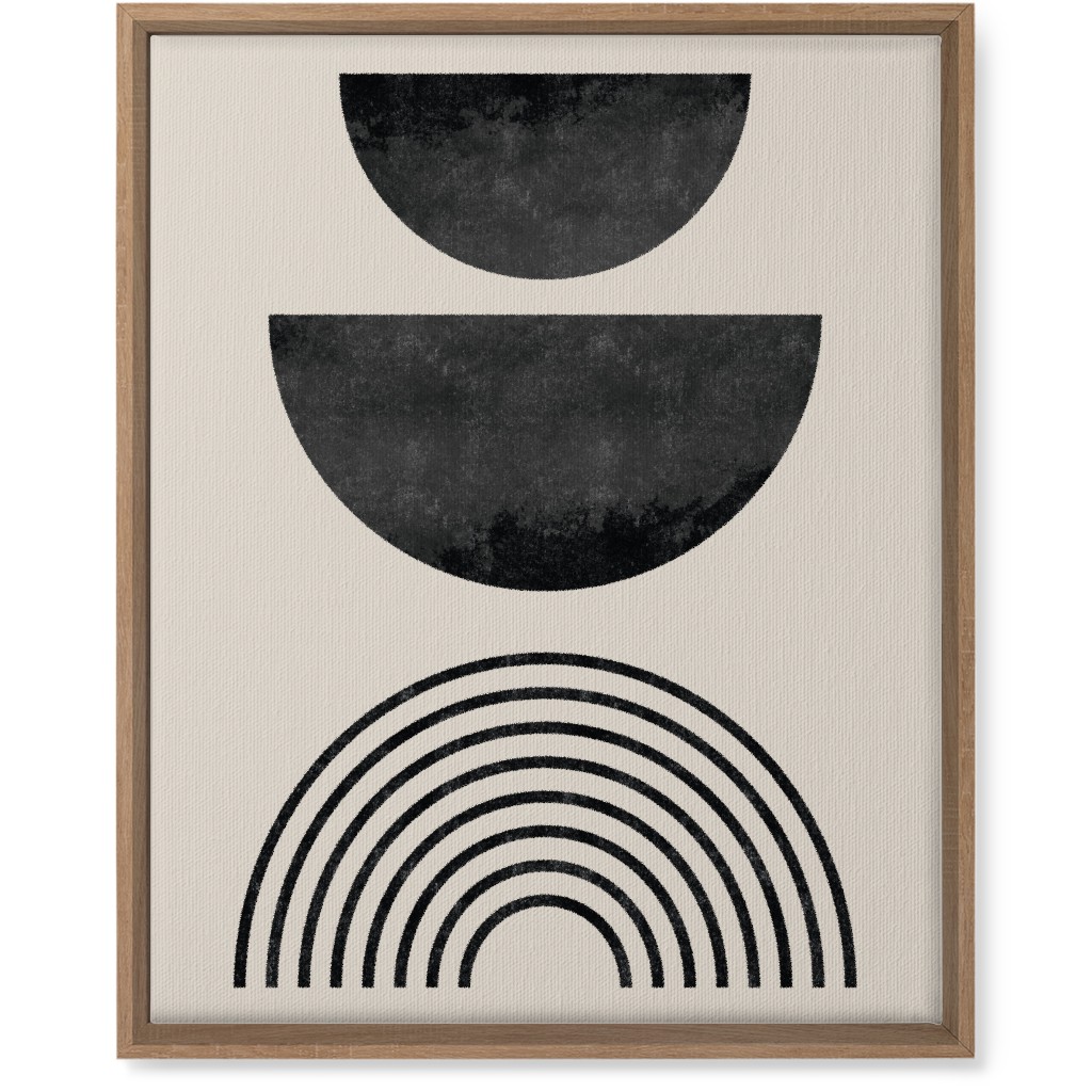 Minimal Geometric and Rainbow - Neutral Wall Art, Natural, Single piece, Canvas, 16x20, Beige, Pearl