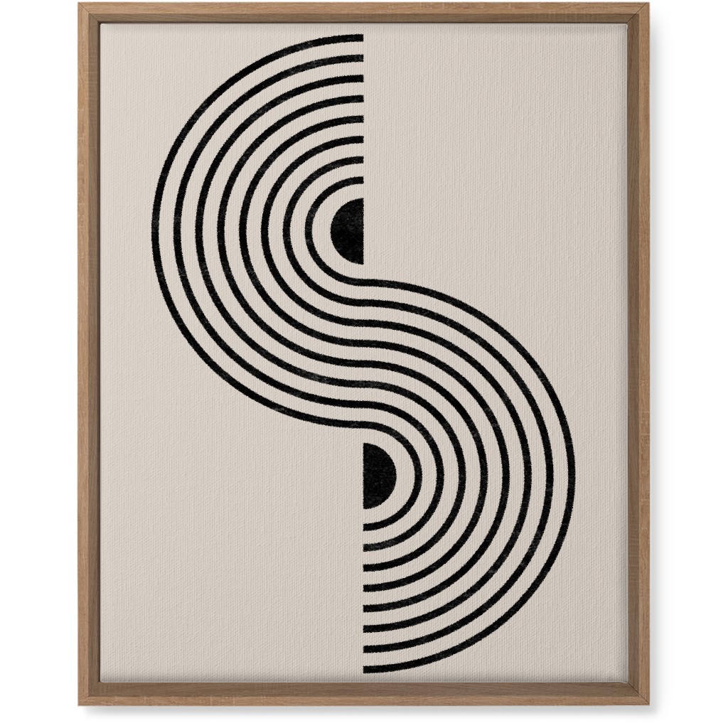 Minimal Geometric Lines - Neutral Wall Art, Natural, Single piece, Canvas, 16x20, Beige, Pearl