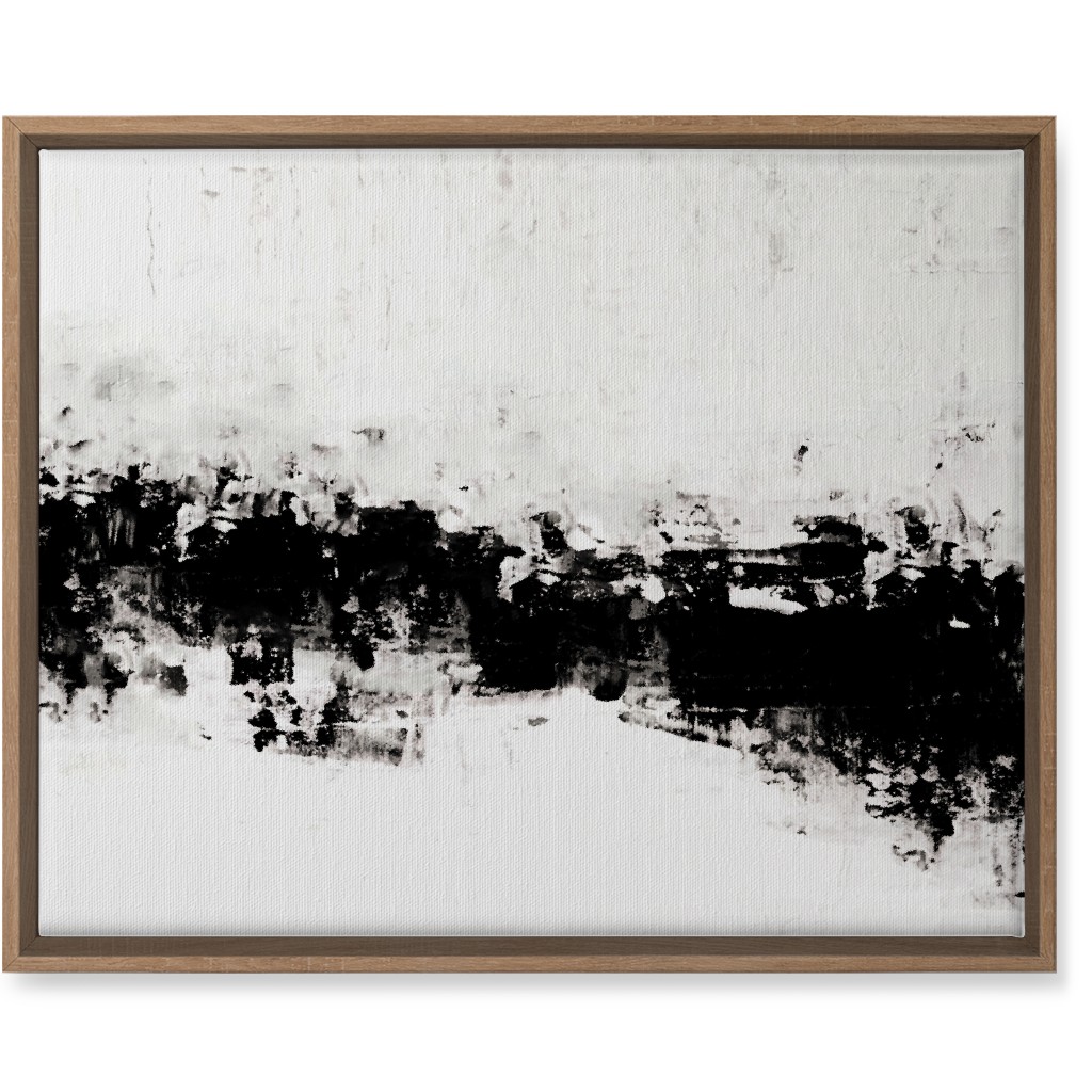Urban Serenity - Black and White Wall Art, Natural, Single piece, Canvas, 16x20, Black, Black
