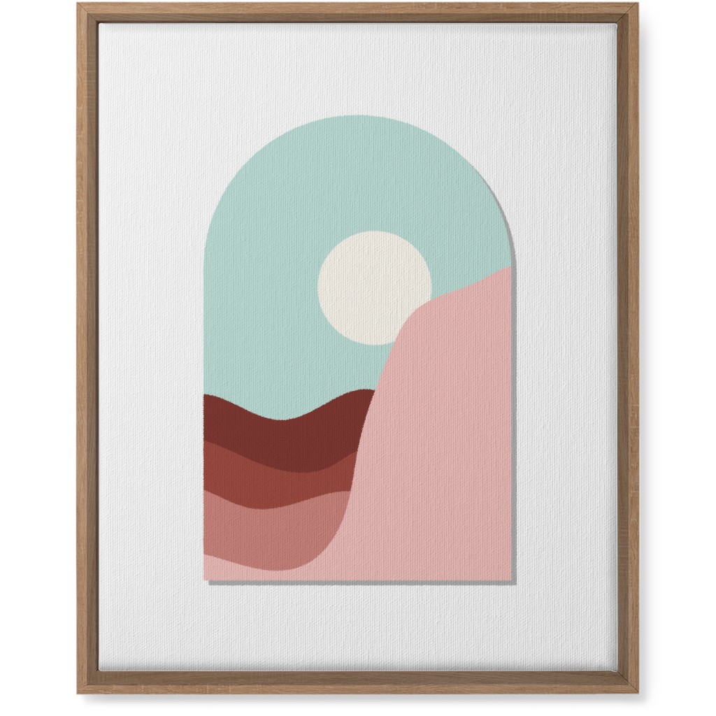 Abstract Desert Landscape in Window Daylight Wall Art, Natural, Single piece, Canvas, 16x20, Multicolor