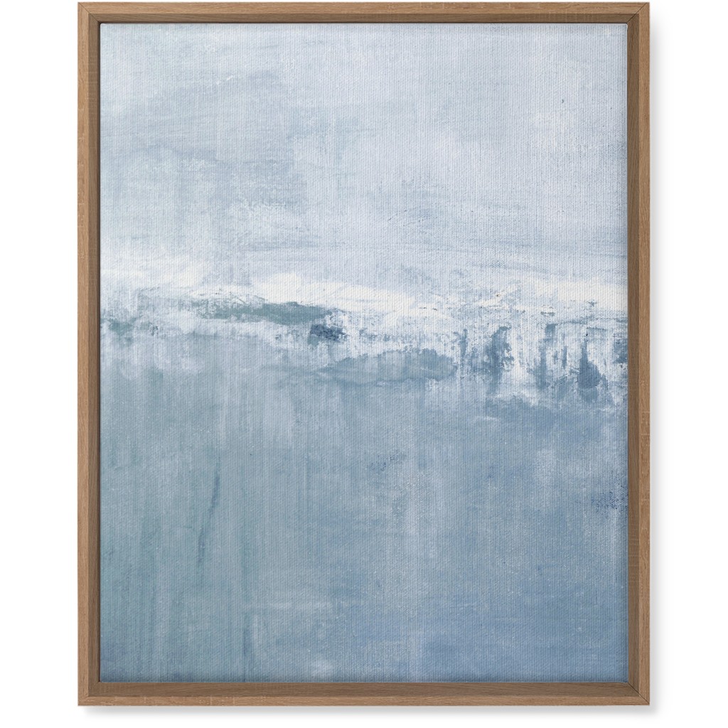 Left Tranquil Diptych - Blue Wall Art, Natural, Single piece, Canvas, 16x20, Blue