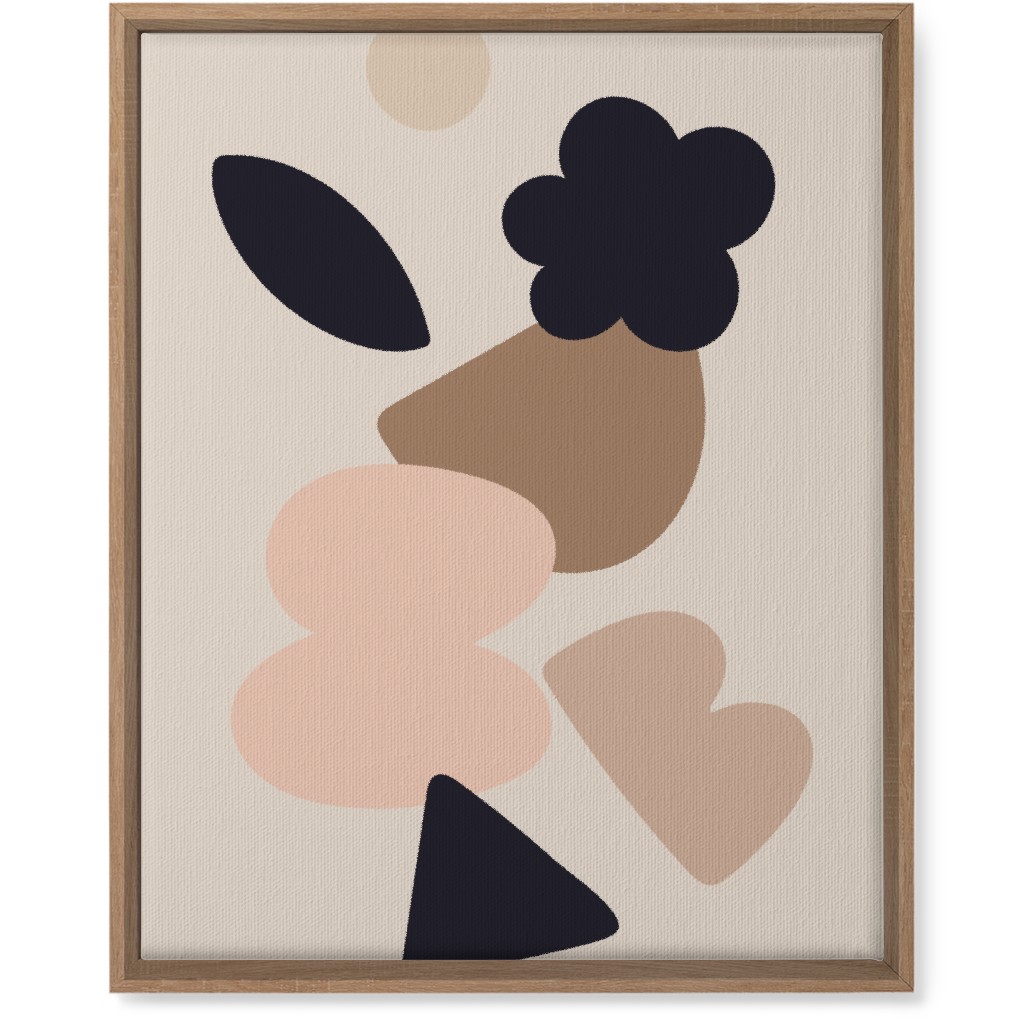 Collage Abstract - Neutral Wall Art, Natural, Single piece, Canvas, 16x20, Beige, Pearl