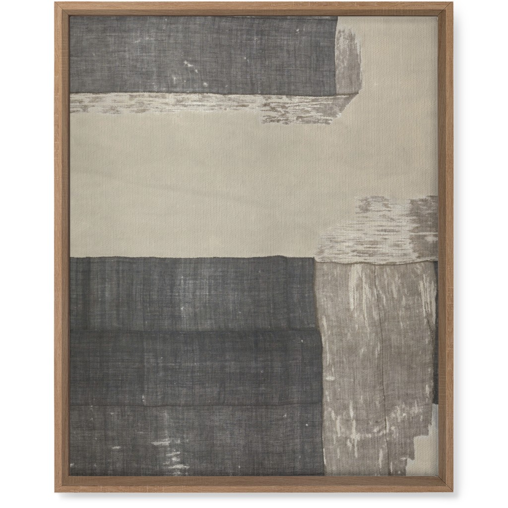 Threads - Gray Wall Art, Natural, Single piece, Canvas, 16x20, Gray