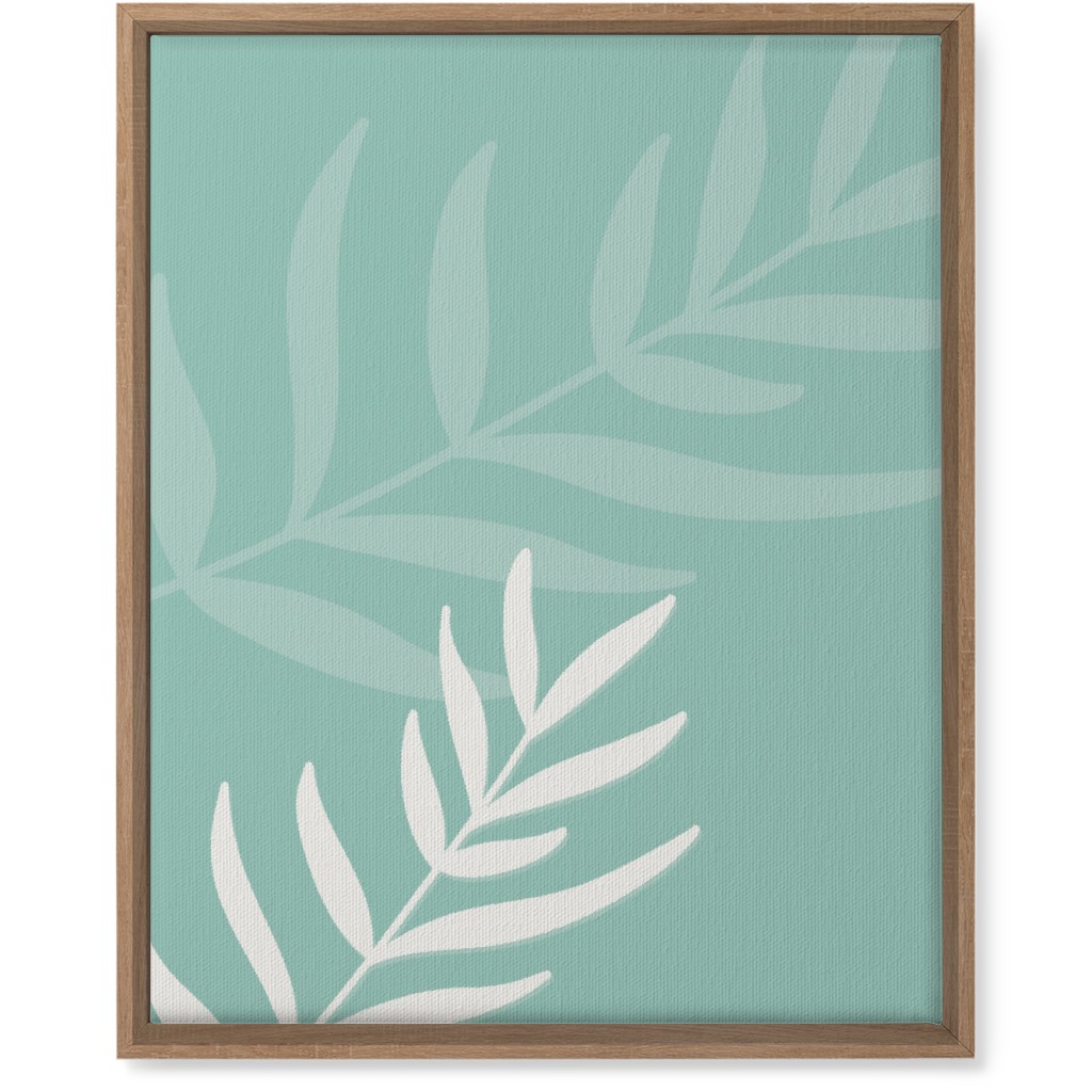 Fern Leaves in Neutral Earth Tones Wall Art, Natural, Single piece, Canvas, 16x20, Green