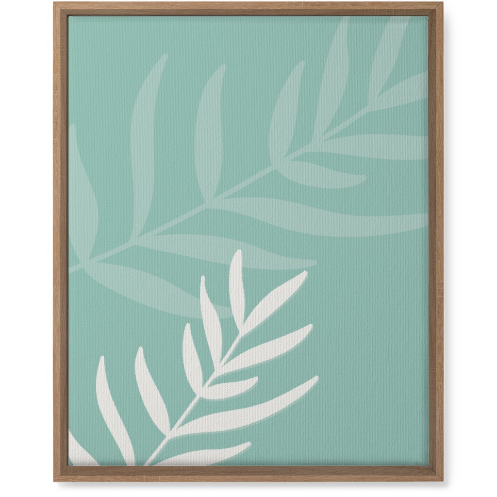 Fern Leaves in Neutral Earth Tones Wall Art, Natural, Single piece, Canvas, 16x20, Green, Spring Valley