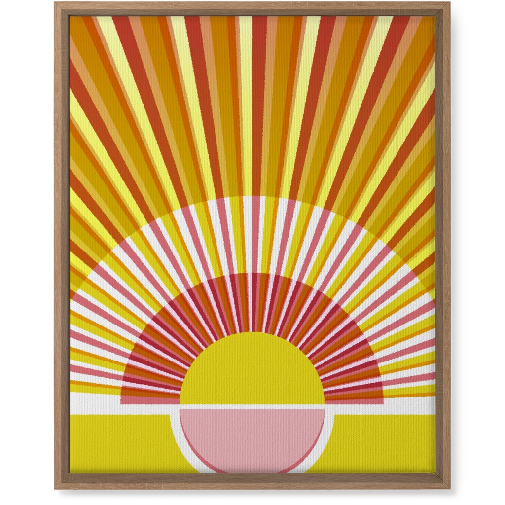 Sunrise Optimism - Warm Wall Art, Natural, Single piece, Canvas, 16x20, Yellow