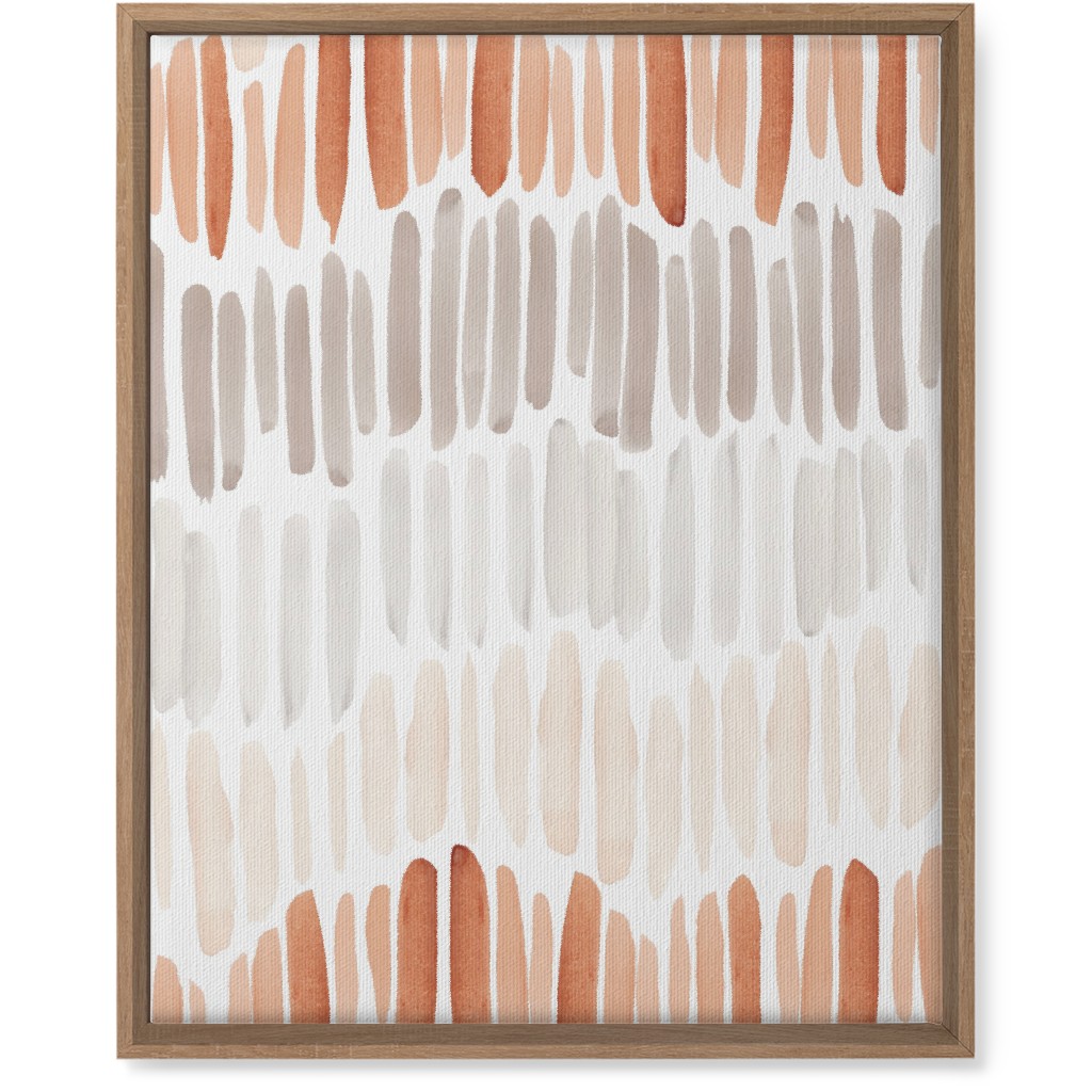 Many Brushstrokes Wall Art, Natural, Single piece, Canvas, 16x20, Orange