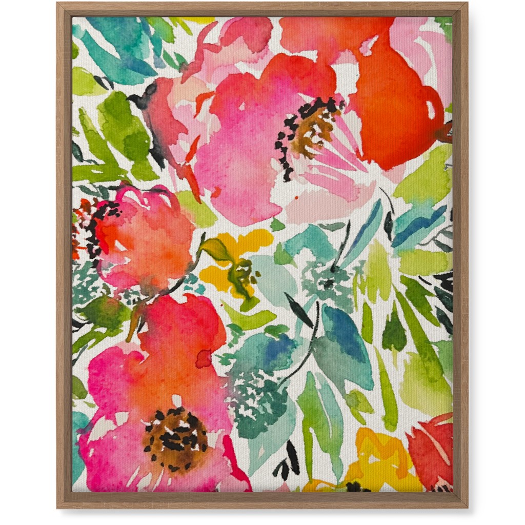 Bright Summer Florals - Multi Wall Art, Natural, Single piece, Canvas, 16x20, Multicolor