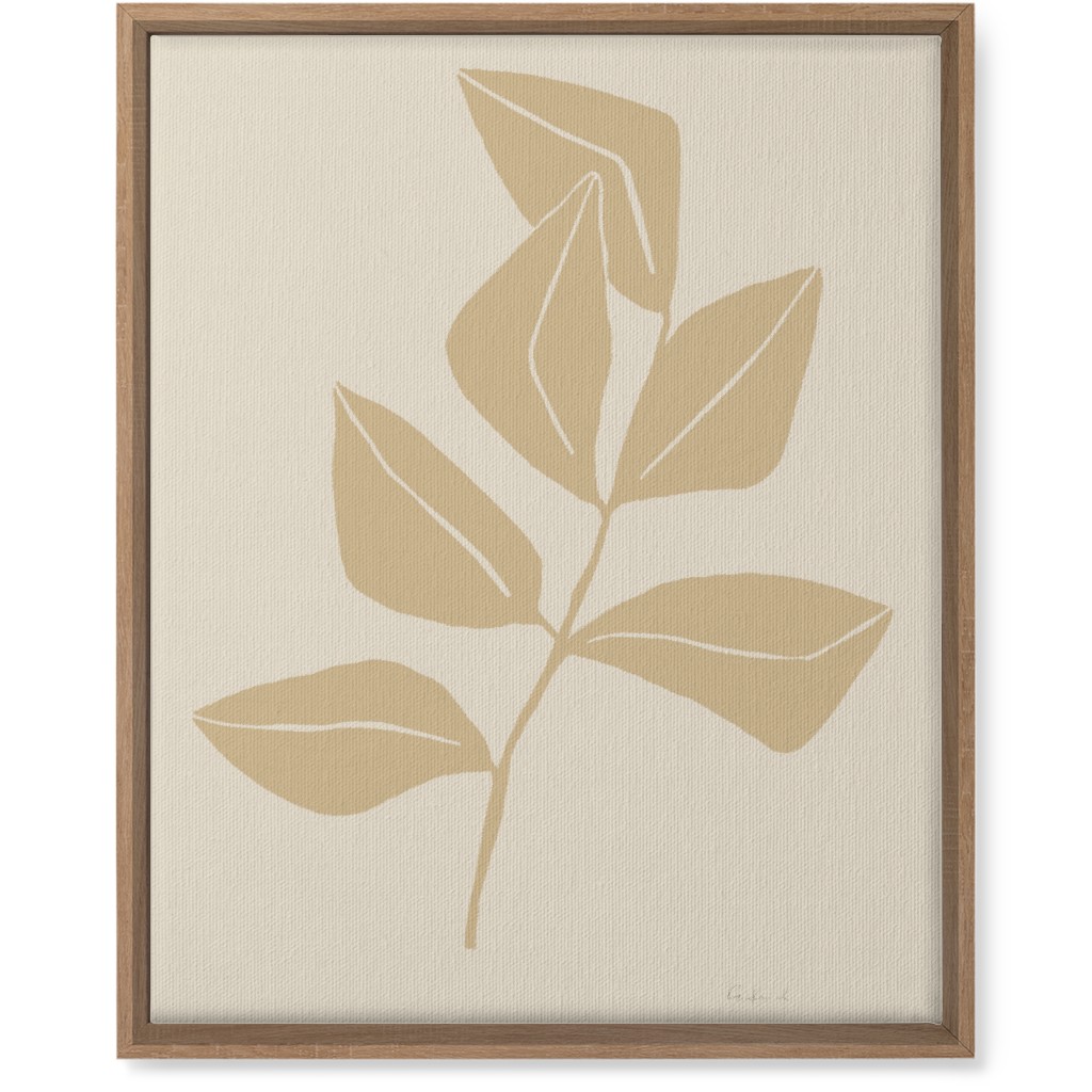 Ficus Botanical - Neutral Wall Art, Natural, Single piece, Canvas, 16x20, Beige